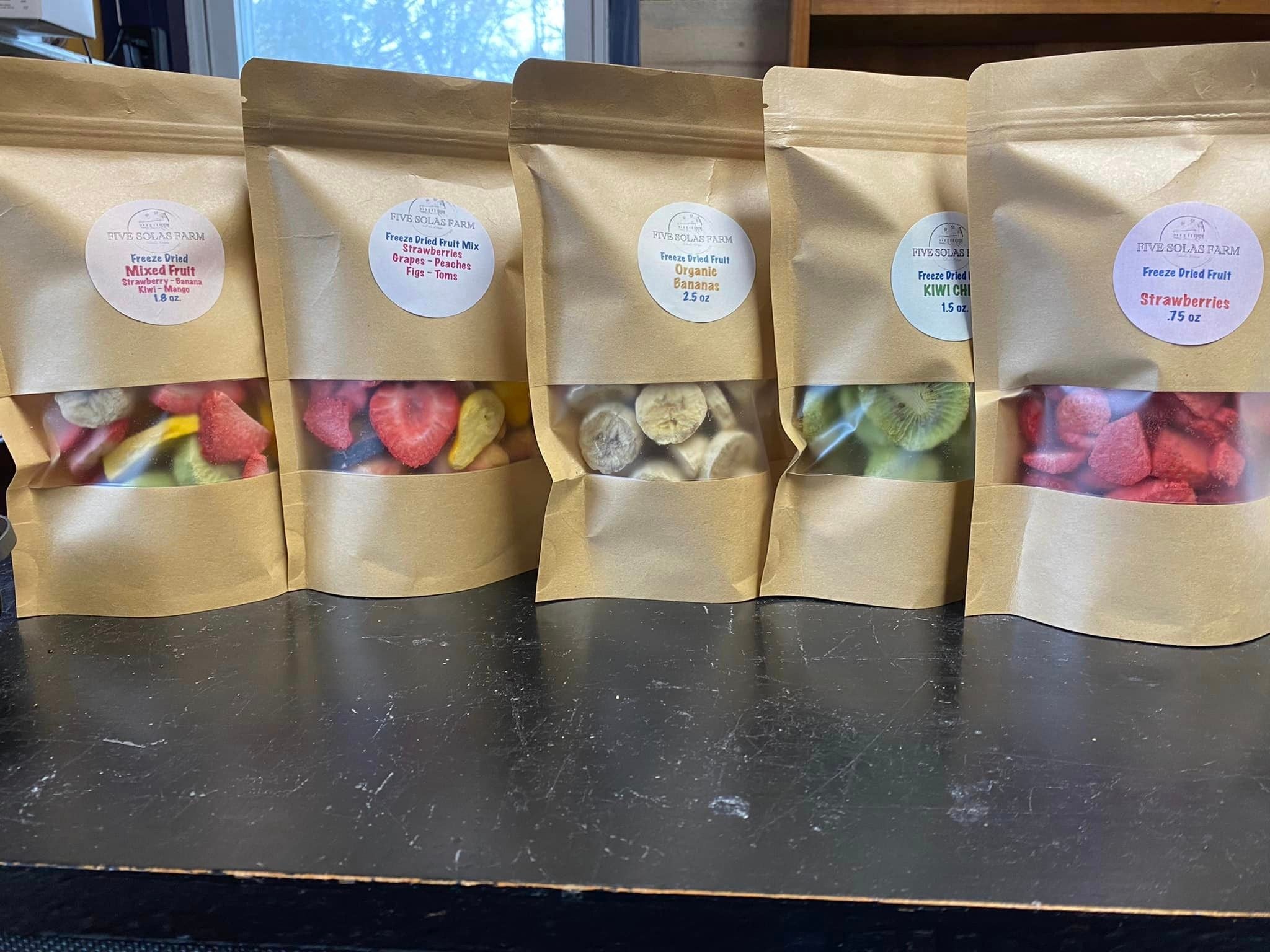 Freeze dried fruit five solas farm